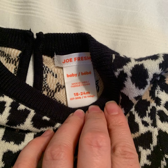 Toddler Joe Fresh Leopard Sweater dress - Picture 3 of 4